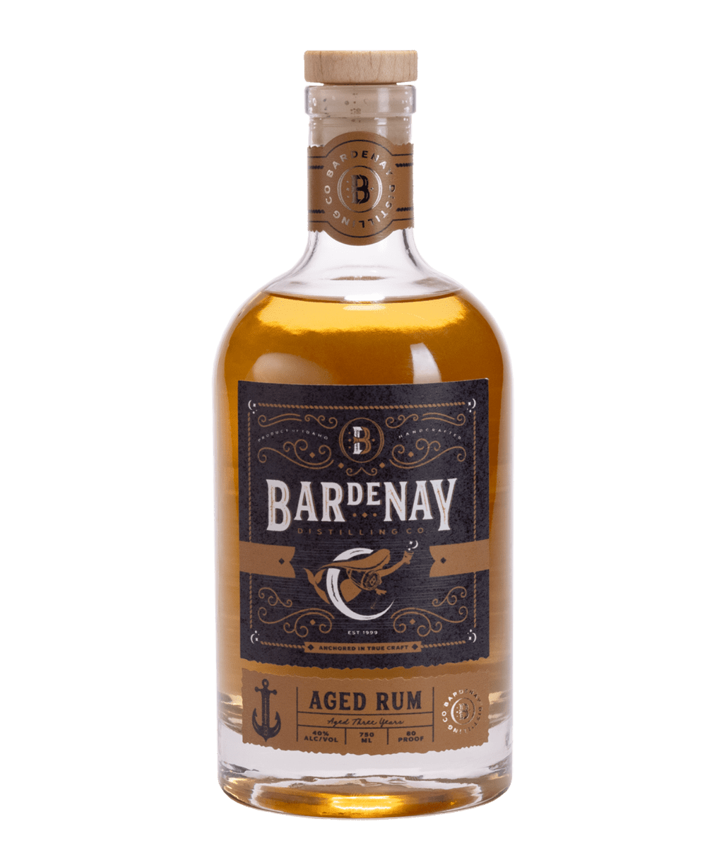 Bottle of Bardenay Aged Rum.