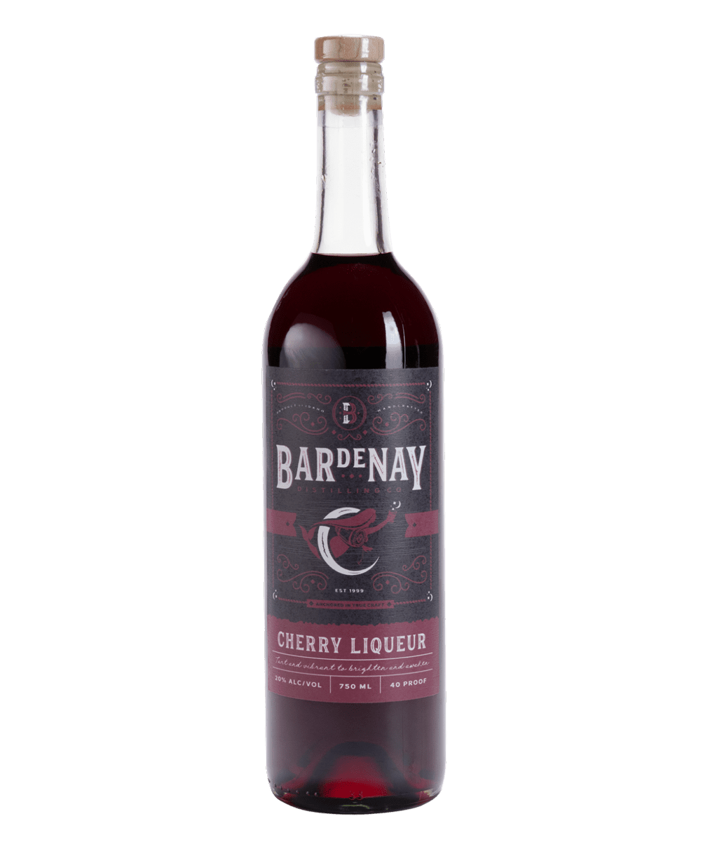Bottle of Bardenay Cherry liqueur.