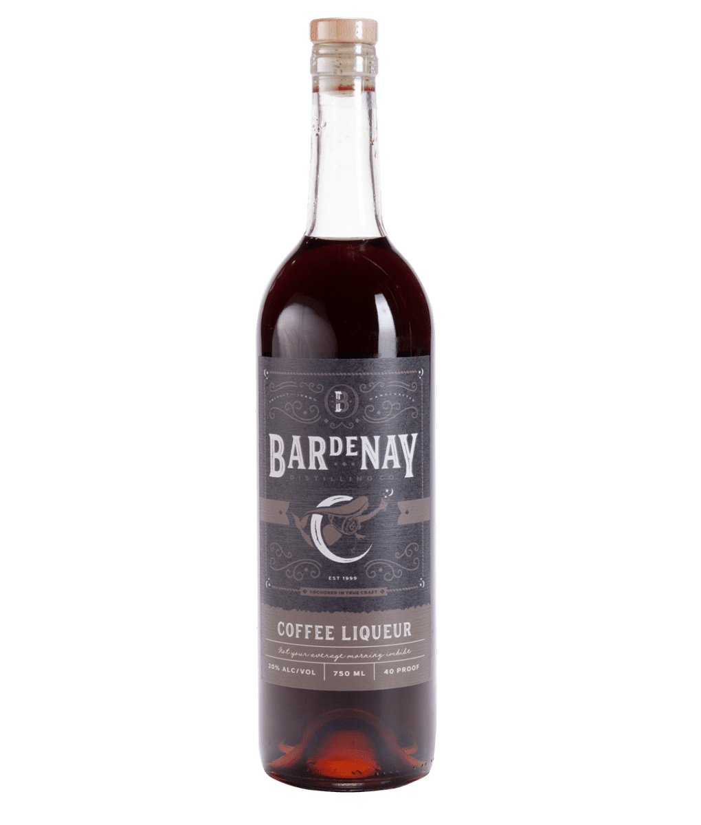 Bottle of Bardenay Coffee liqueur.