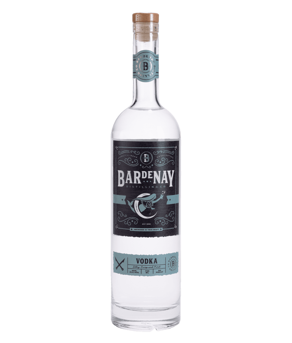 Bottle of Bardenay Vodka.