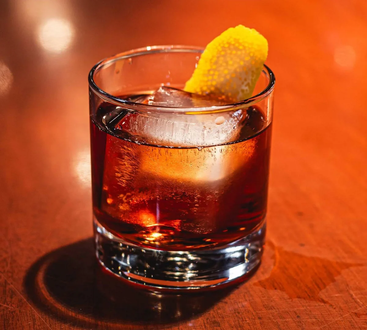 Bardenay Coffee negroni cocktail in a glass.