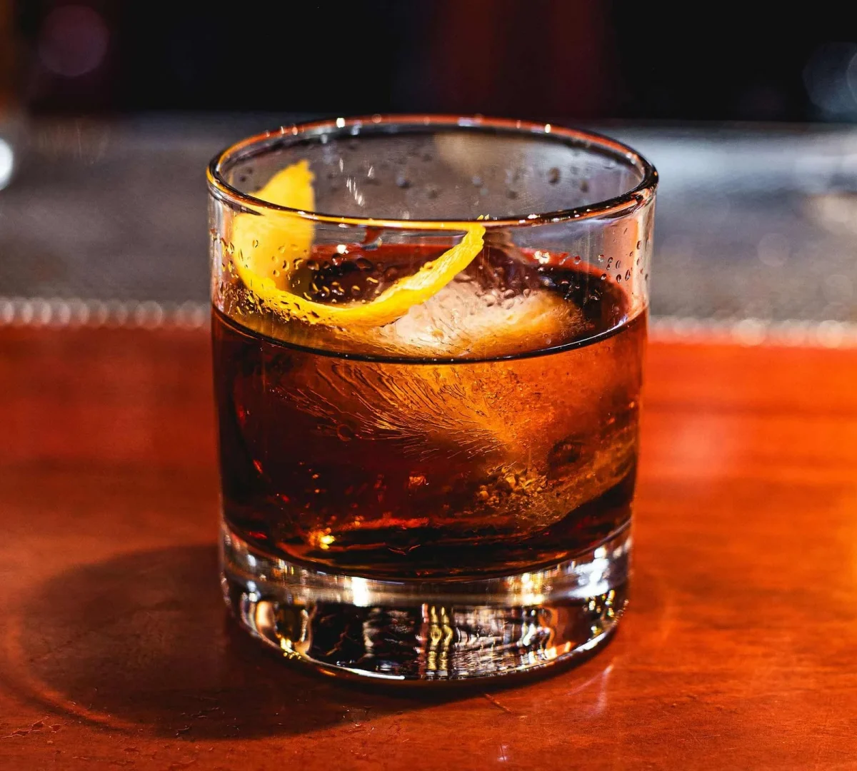 Bardenay Coffee old fashioned cocktail in a glass.