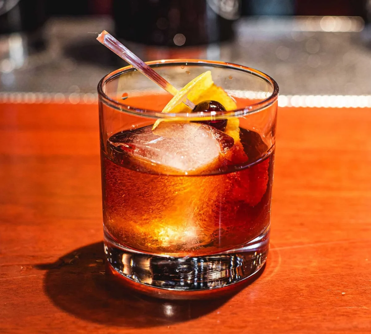 Bardenay Rye Old fashioned cocktail in a glass.
