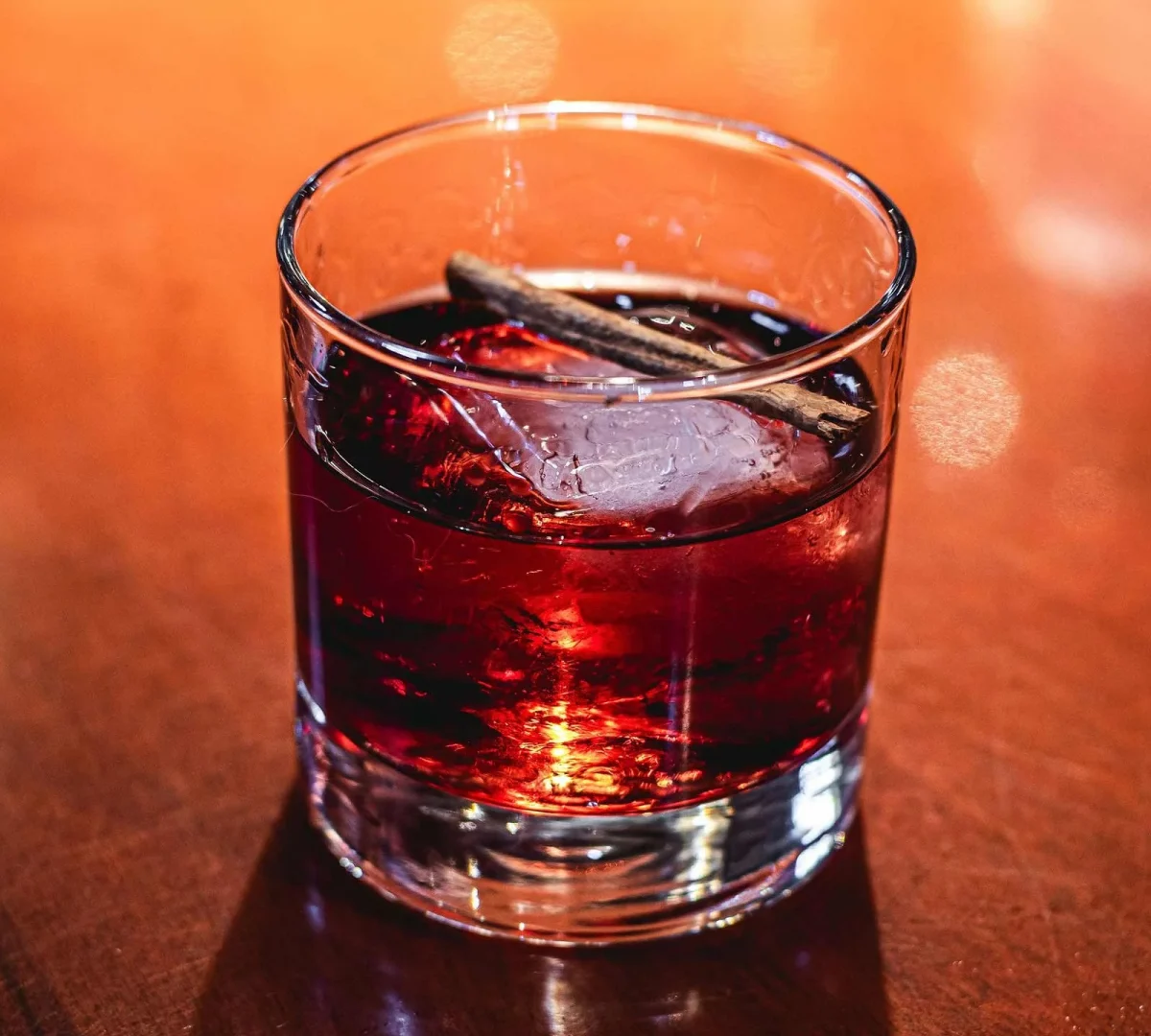 Bardenay Winter blues cocktail in a glass.